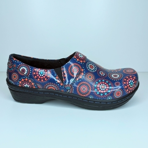Klogs Mandala Mission women's leather clog shoes red blue size 7 - Picture 3 of 12